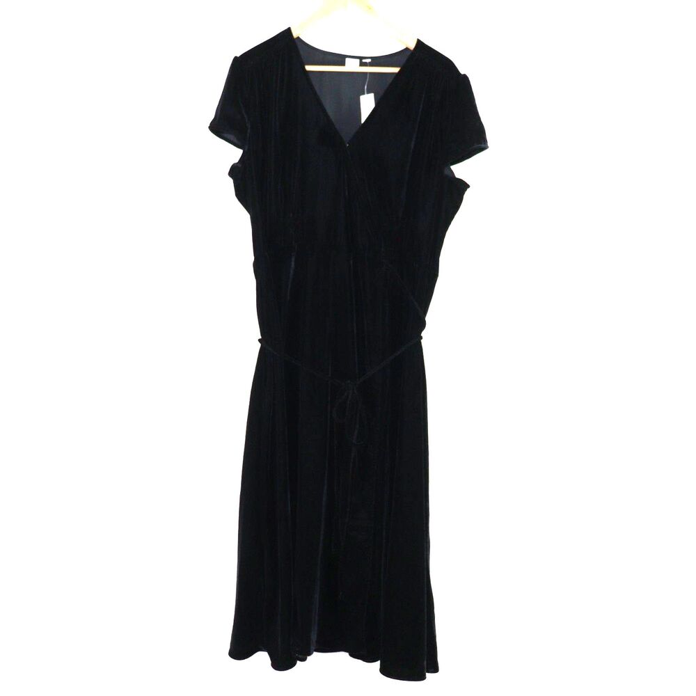 NWT Gap Velvet Midi Wrap Dress XL